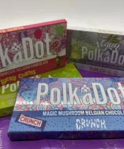 polkadot mushroom chocolate bars